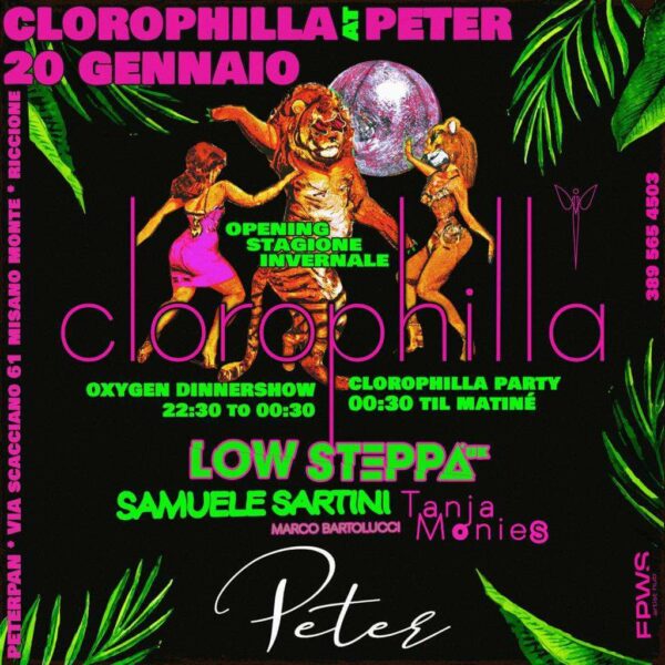 Clorofilla Peter Pan Riccione 2023. Un nuovo inizio con Low Steppa