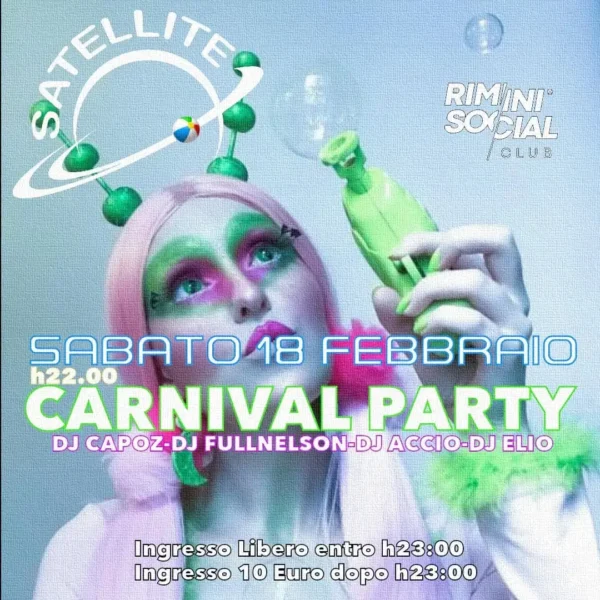 Il Carnevale al Satellite Club di Rimini: la serata rock più colorata della Riviera