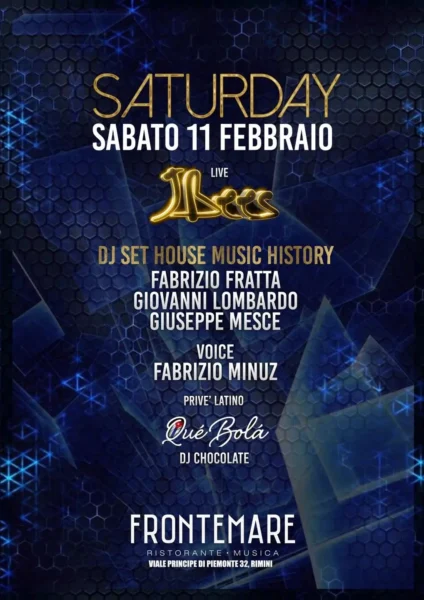Serata imperdibile al Frontemare Rimini con i Jbees e Fabrizio Fratta