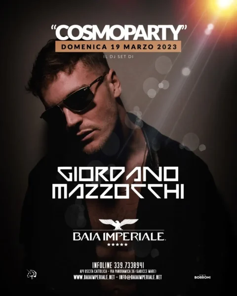 Festa Cosmoprof al Baia Imperiale Riccione: Un after party dedicato al mondo dello spettacolo con Giordano Mazzochi