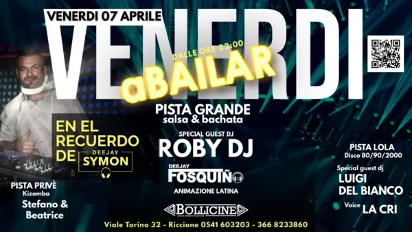 Venerdì imperdibile al Bollicine Riccione con musica latina e revival di Abailar