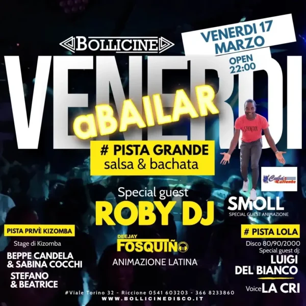 A Bailar: serata latina e revival alla discoteca Bollicine di Riccione