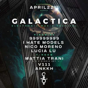 Galactica Cocorico Riccione: il Festival techno con 999999999, I Hate Models e Nico Moreno