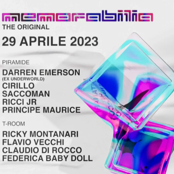 Cocorico Riccione: il ritorno del Memorabilia con Darren Emerson, Cirillo, Saccoman e molti altri!
