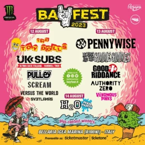 Beky Bay Bellaria Bay Fest 2023 Day 2,Pennywise,Me First and the Gimme Gimmes,Good Riddance,Authority Zero,The Venomous Pinks