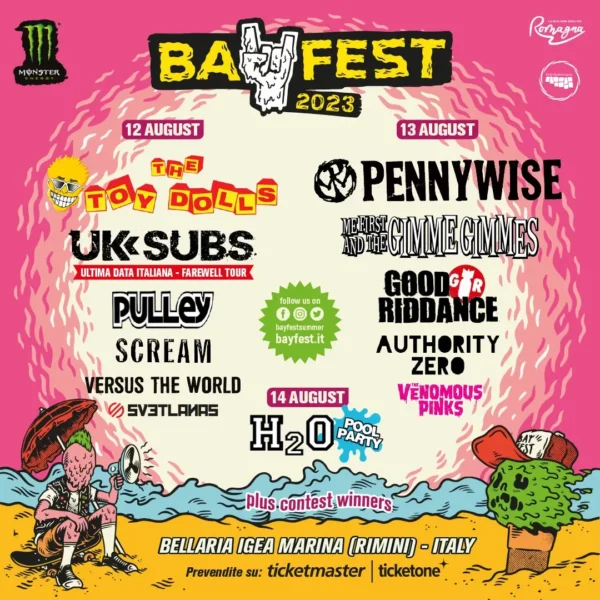 Bay Fest 2023 Day 3: il festival punk sul mare con H2O e i vincitori del contest al Beky Bay di Bellaria