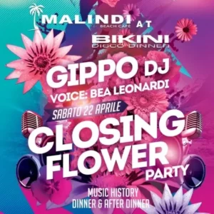Bikini Cattolica Closing Flower Party con Gippo. Il mix perfetto per salutare la primavera