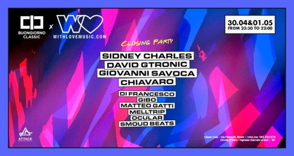Classic Club: la notte dei ritmi techno con Sydney Charles