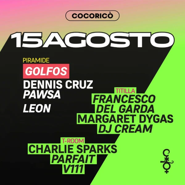 Ferragosto Cocorico Riccione con Dennis Cruz: la notte più elettrizzante dell’estate