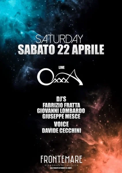 Discoteca Frontemare Rimini: il sabato sera da non perdere con gli OxxxA