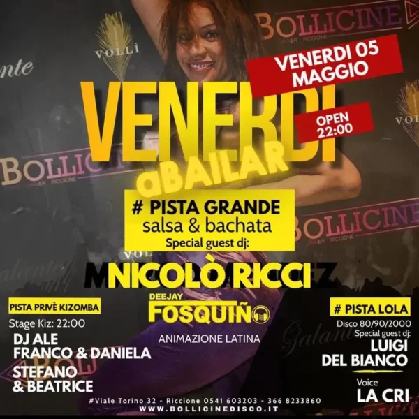 Bollicine Riccione: la serata di venerdì con i migliori artisti della Riviera