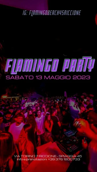 Flamingo Riccione: il party sulla spiaggia che ti aspetta sabato