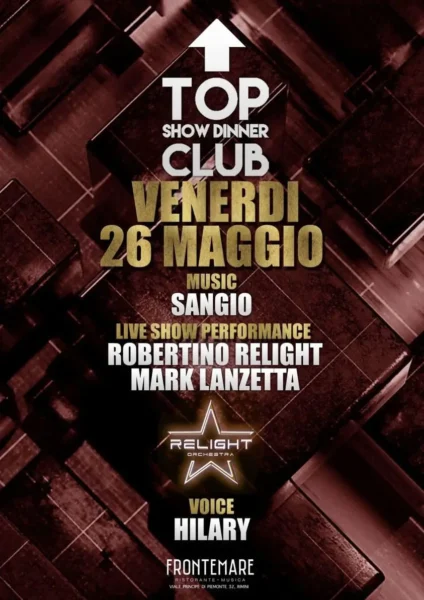 Una serata indimenticabile alla discoteca Frontemare Rimini con il live Relight Orchestra