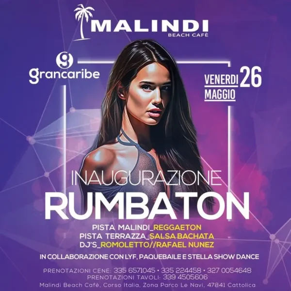 Il Malindi Beach Cafè presenta Rumbatón con Romoletto e Rafael Nunez