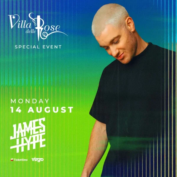 James Hype conquista la Villa delle Rose il 14 agosto 2023