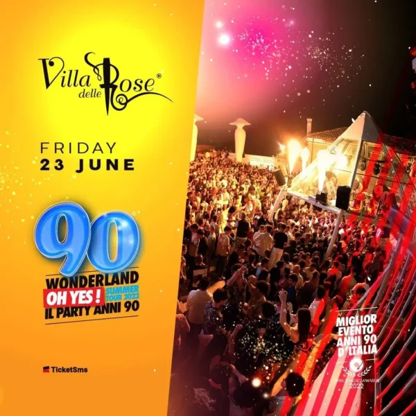 Discoteca Villa delle Rose: rivivi gli anni '90 con Wonderland 90s