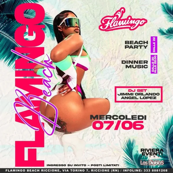 Flamingo Riccione: L'incontenibile Euforia del Beach Party con Angel Lopez e Jimmi Orlando