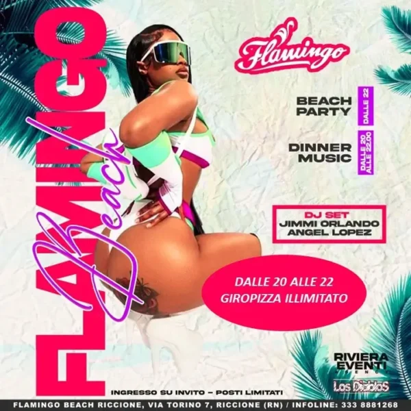 Flamingo Riccione: Il Beach Party dell'Estate con Angel Lopez e Los Diablos