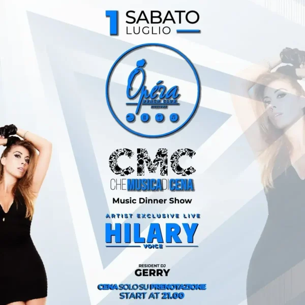 Opera Beach Club Riccione: un sabato speciale con Hilary e Jerry