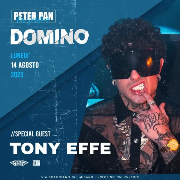 Una notte indimenticabile al Peter Pan Riccione con Tony Effe