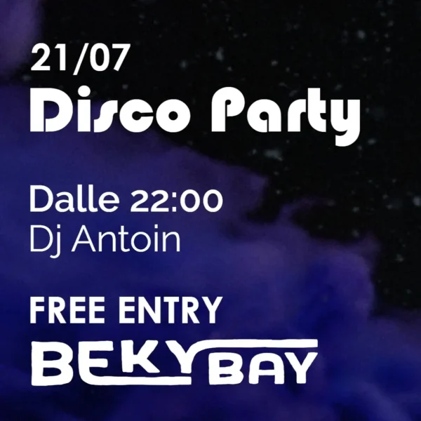 Beky Bay Bellaria Disco Party: arriva la grande notte di musica elettronica con Dj Antoin
