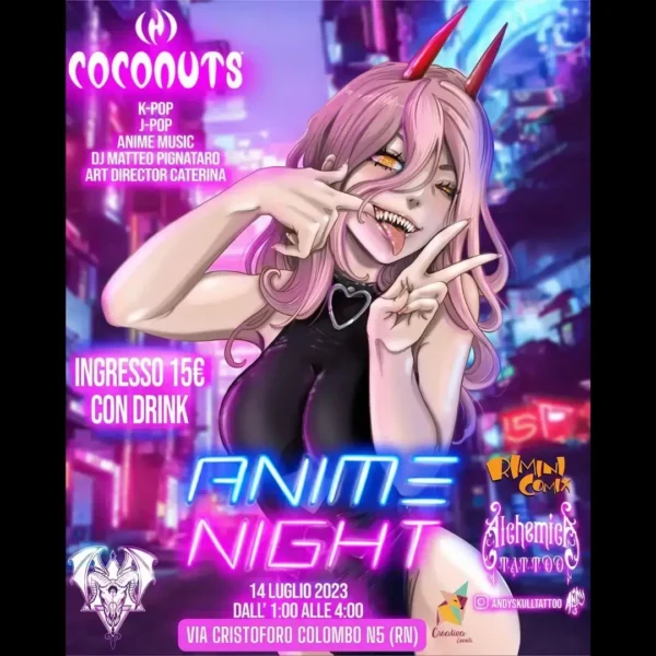 Coconuts Rimini Anime Night: una serata all’insegna del Kpop e Jpop