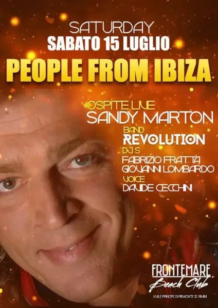 Sabato stellare al Frontemare Rimini con Sandy Marton