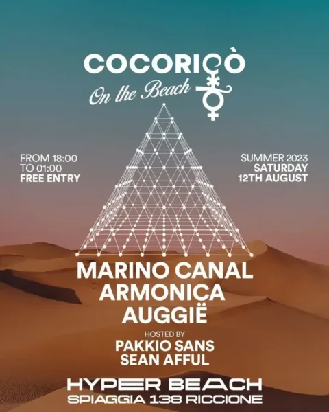 Hyper Beach Riccione si accende con la musica di Marino Canal e Auggie
