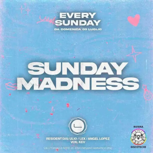 Una Notte Indimenticabile con Sunday Madness alla Living Disco Riccione