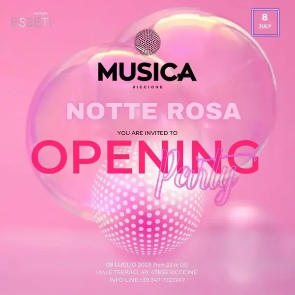Esplodendo nella Notte Rosa 2023: Un’esperienza Incredibile al Musica Club Riccione