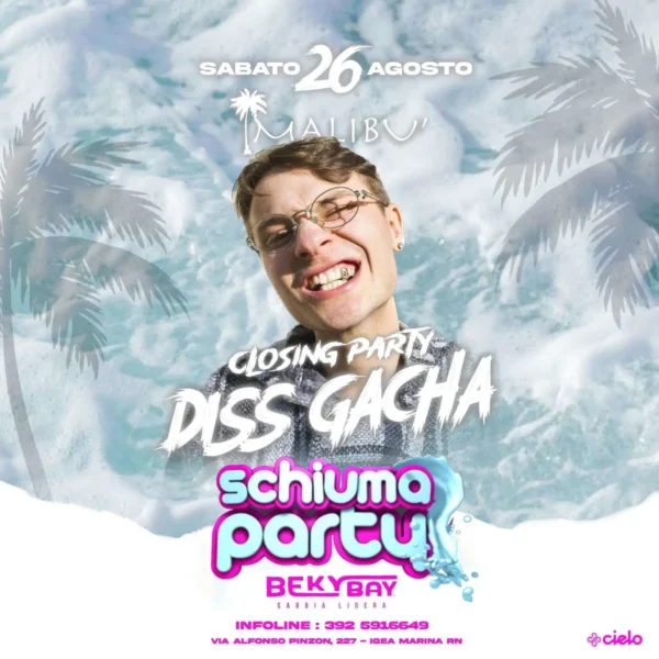 Beky Bay Bellaria Diss Gacha e Schiuma Party: l’estasi del sabato sera