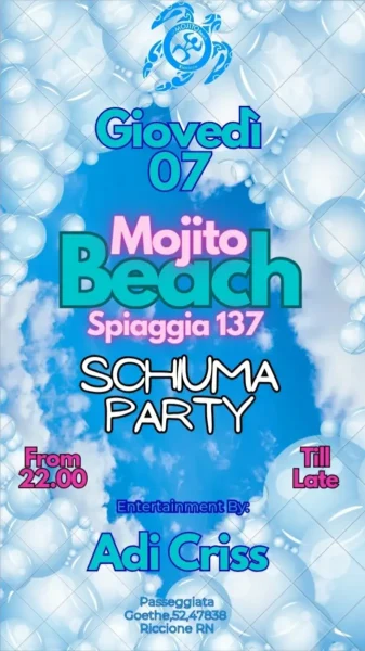 Un’esplosione di divertimento al Mojito Beach Riccione con il Beach Party