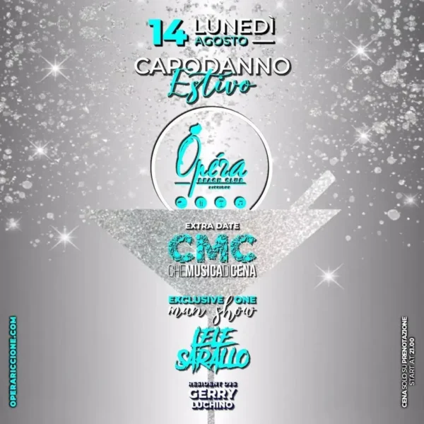 Serata indimenticabile all’Opera Riccione con Lele Sarallo: Non perdere l’evento del 14 Agosto 2023!