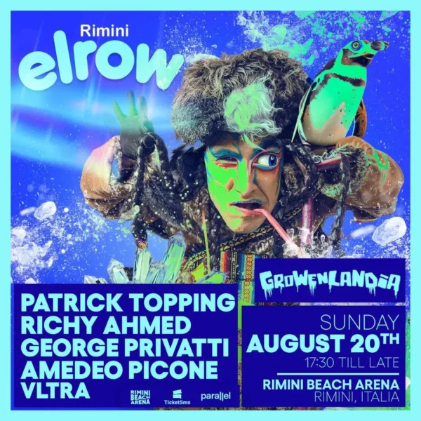 Elrow Rimini Beach Arena Illumina la domenica sera della Riviera!
