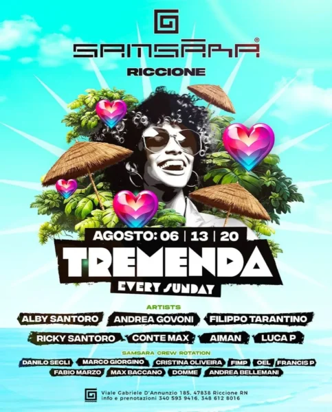 Tremenda al Samsara Riccione: una notte di emozioni e divertimento
