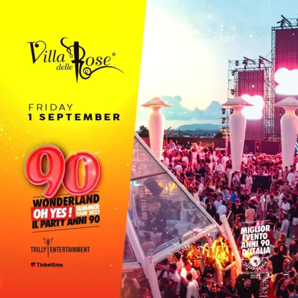 Wonderland 90s al Villa delle rose il 01 settembre 2023