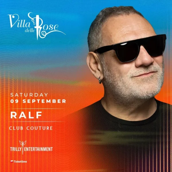 Dj Ralf al Villa delle rose il 9 settembre 2023