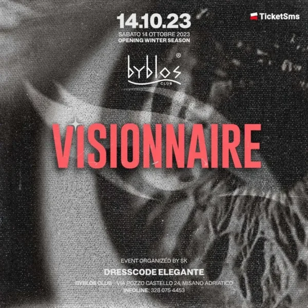Visionnaire al Byblos Riccione il 14 ottobre 2023