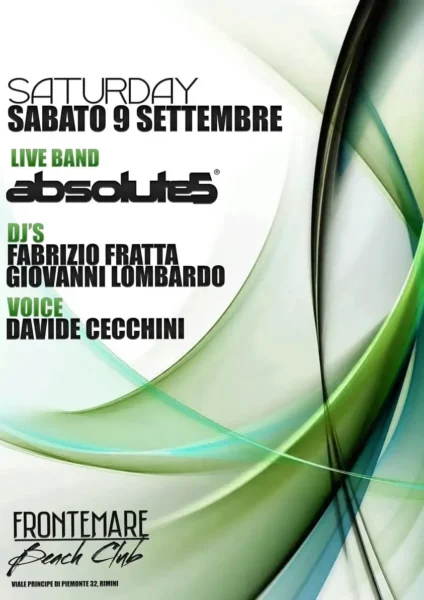 Absolute5 al Frontemare Rimini il 09 settembre 2023