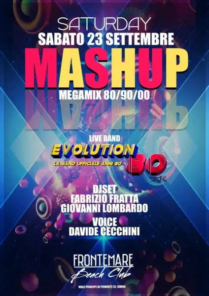 Evolution band al Frontemare Rimini il 23 settembre 2023