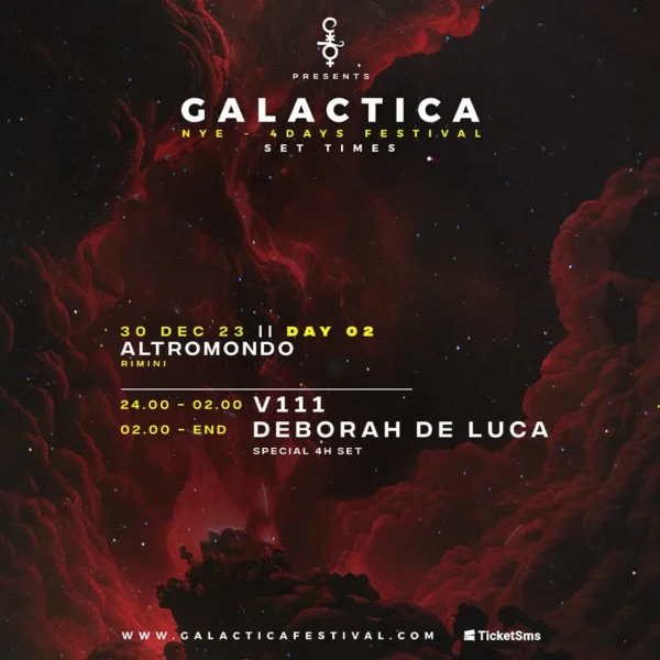 Deborah del Luca al Galactica NYE Altromondo Studios il 30 dicembre 2023