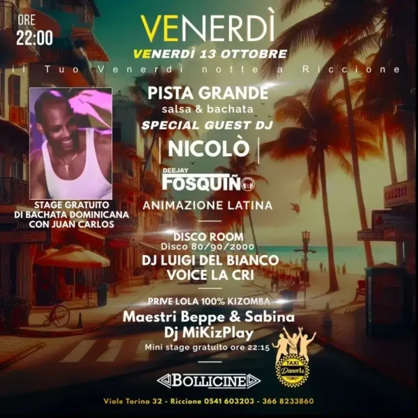 Nicolò Ricci al Bollicine Riccione il 13 ottobre 2023