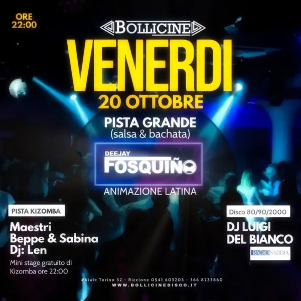Fosquino al Bollicine Riccione il 20 ottobre 2023