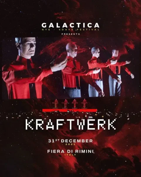Kraftwerk al Capodanno Galactica NYE 2024 Rimini Fiera il 31 dicembre 2023