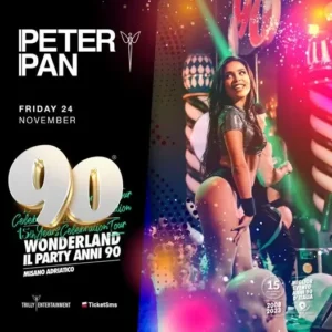 Wonderland 90s al Peter Pan Riccione il 24 novembre 2023