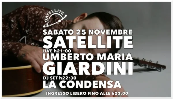 Umberto Maria al Satellite Club il 25 novembre 2023