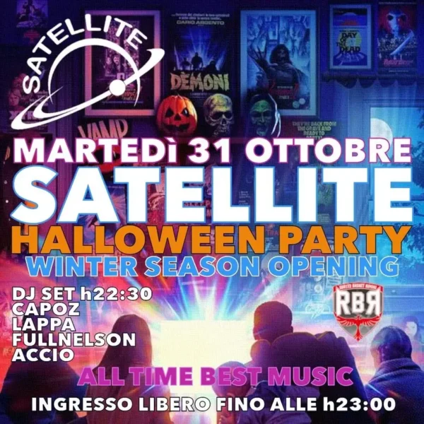 Halloween Party al Satellite club il 31 ottobre 2023
