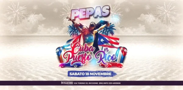 Pepas al Bollicine 18 novembre 2023. Biglietti