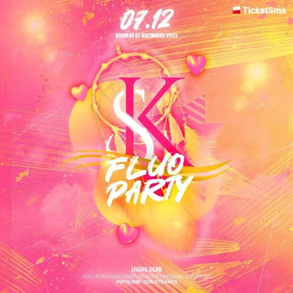 Fluo Party al Living Disco 07 dicembre 2023. Biglietti e Tavoli