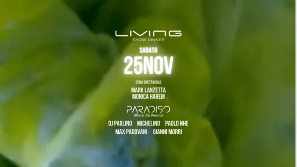 Paradiso Riunion al Living Disco 25 novembre 2023. Biglietti